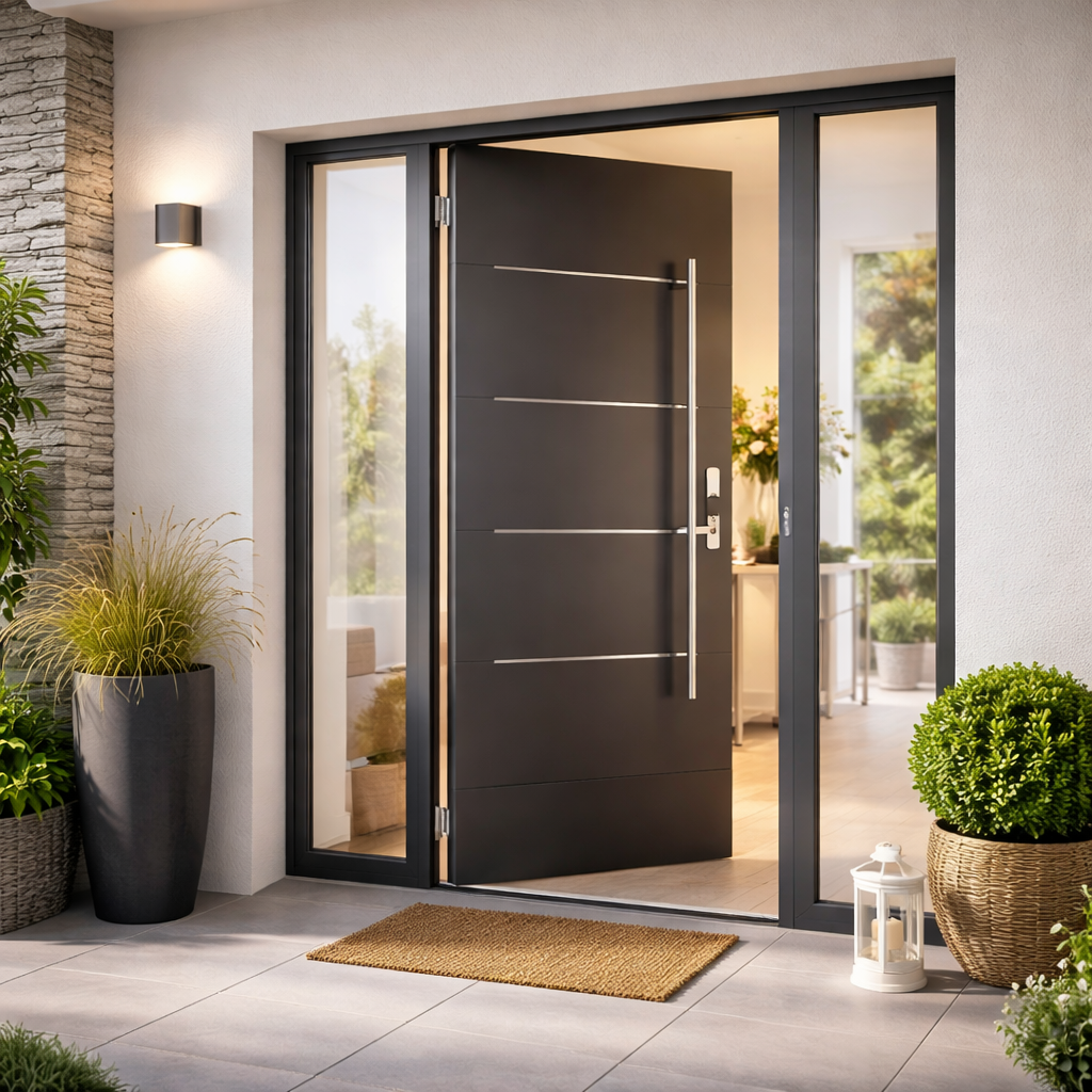 puertas de aluminio de casa